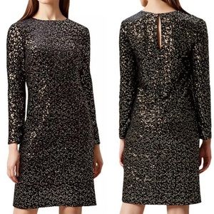 Hobbs London Velvet Sequin Dress, Size 6